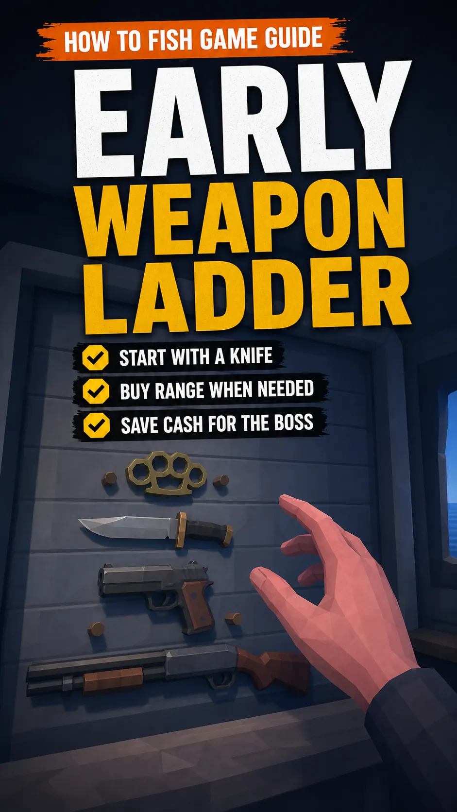 Climb the early weapon ladder infographic