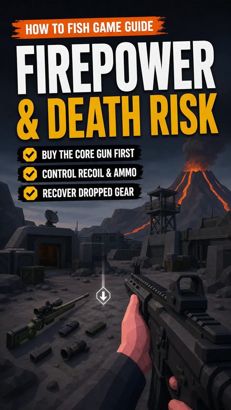How to Fish late-game firearm and recovery field card