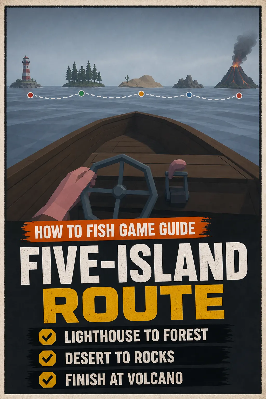 Follow the five-location route infographic